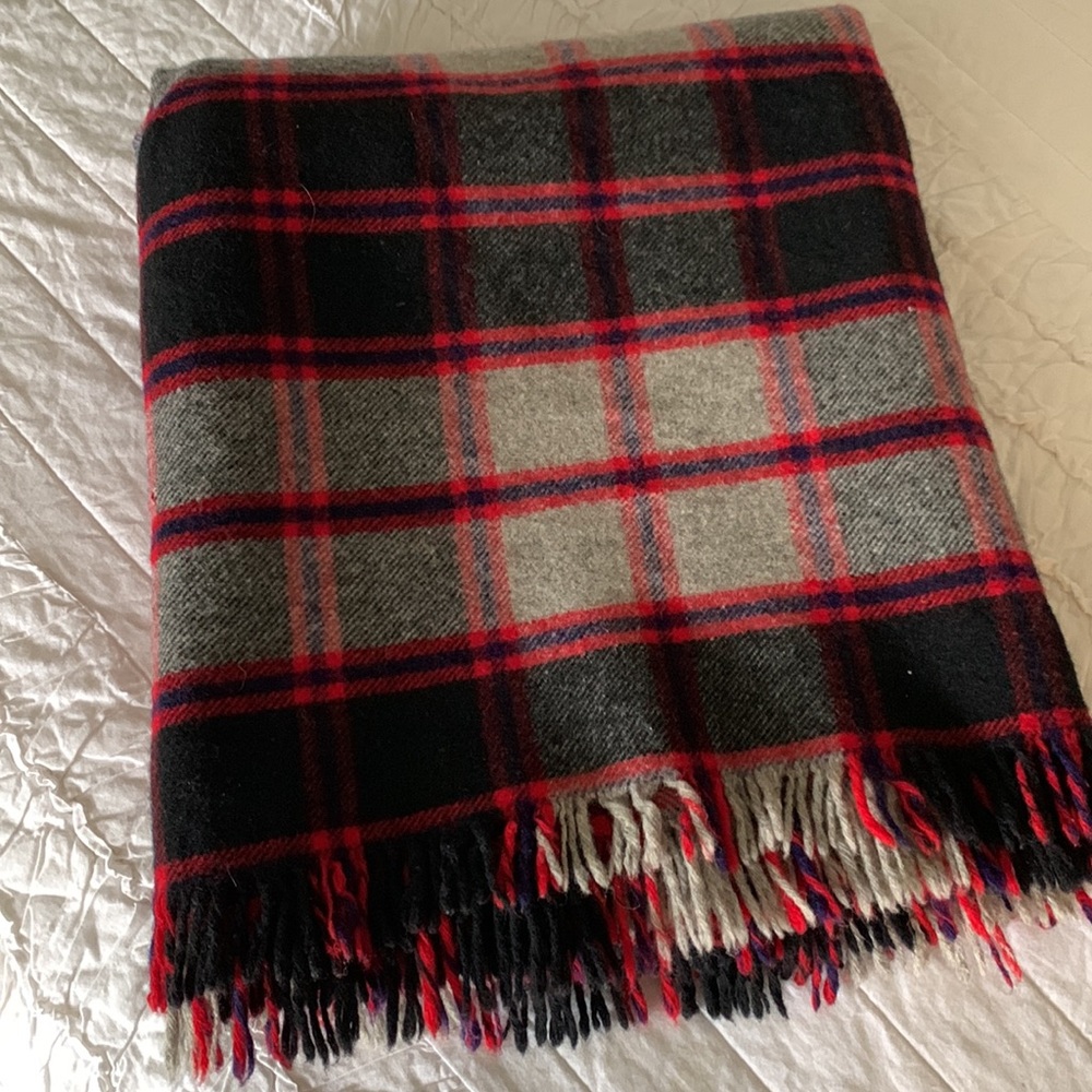 100% Wool Plaid Blanket/Throw by Amana